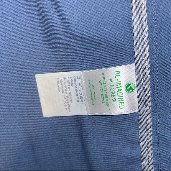 J Crew womans blue new Barn Jacket Liberty Waxed Zip Snap Up Small S - Picture 10 of 10